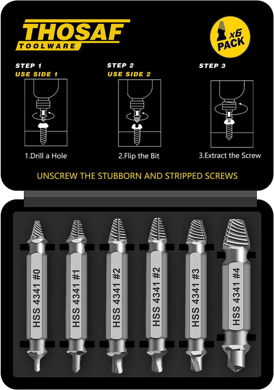 Gifts for Men,Damaged Screw Extractor Set-Christmas Stocking Stuffers for Men Adults Him,Mens Gifts for Dad,Husband,Stripped Screws Nuts & Bolts Drill Bit Tools for Easy Removal of Rusty Broken Screw