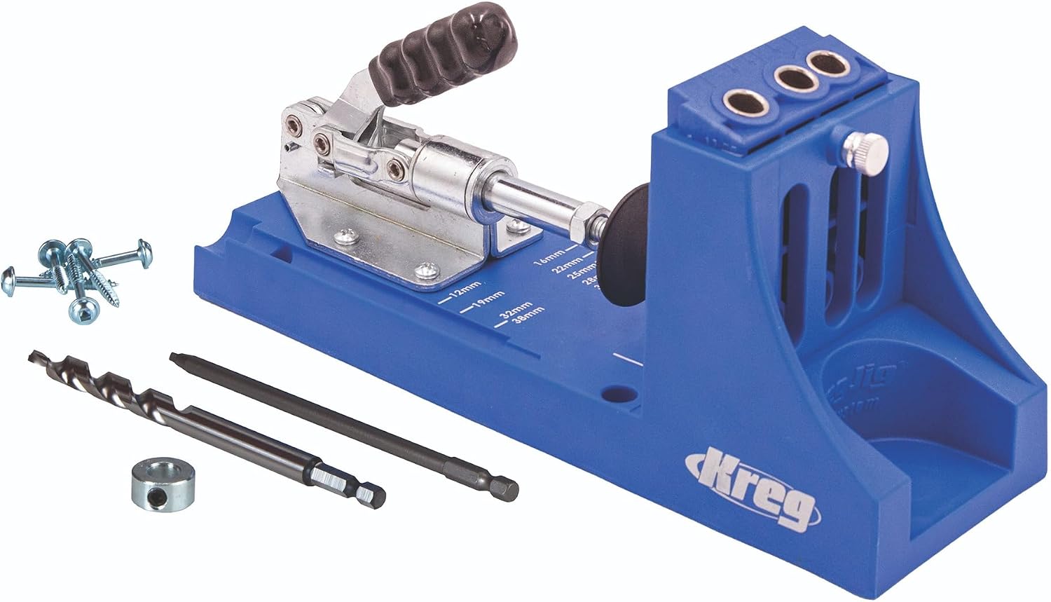 Kreg K4 Pocket Hole Jig - Adjustable, Versatile Jig for Strong Joints - Create Perfect, Rock-Solid Joints - Easily Adjustable Drill Guides - For Materials 1/2