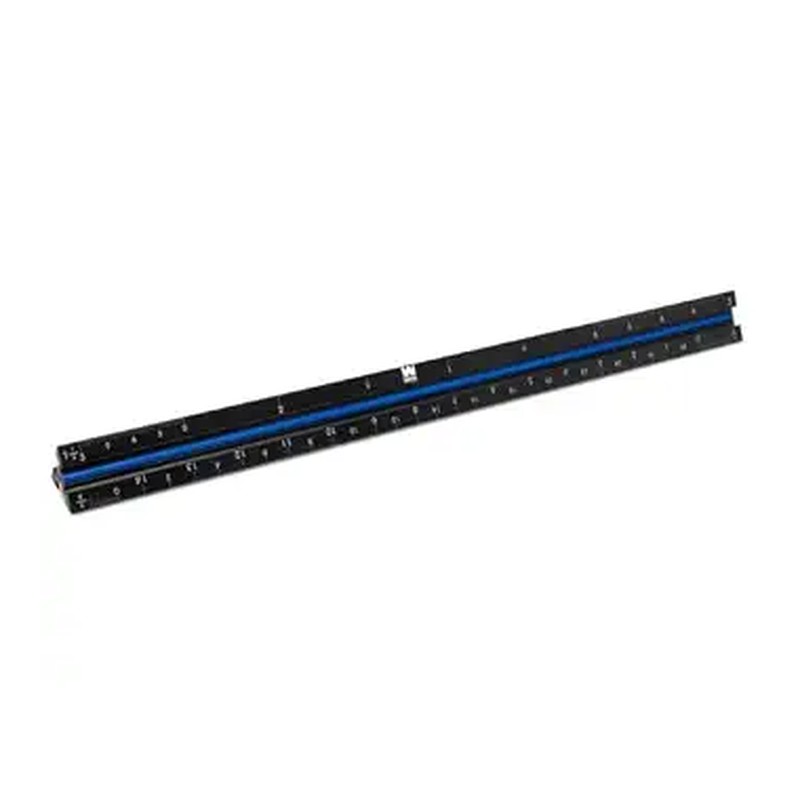 WEN Architect Scale Ruler, 12-Inch, Triangular, Aluminum with Laser-Etched Imperial Drafting Scales (ME333R)