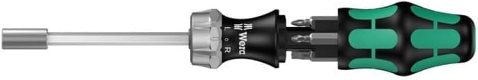 Wera 05073661002 Kraftform Kompakt 27 RA Slotted Ratcheting Screwdriver, 1/4