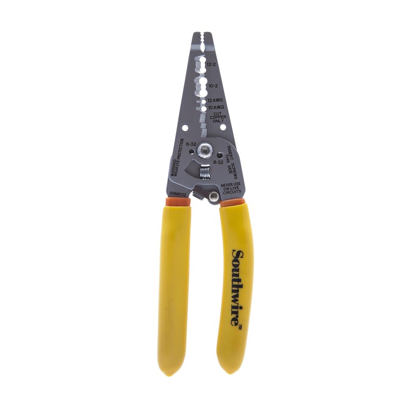 Southwire - 58278440 Tools & Equipment SNM1012 10-12 AWG Ergonomic Handles NM Cable Wire Stripper/Cutter
