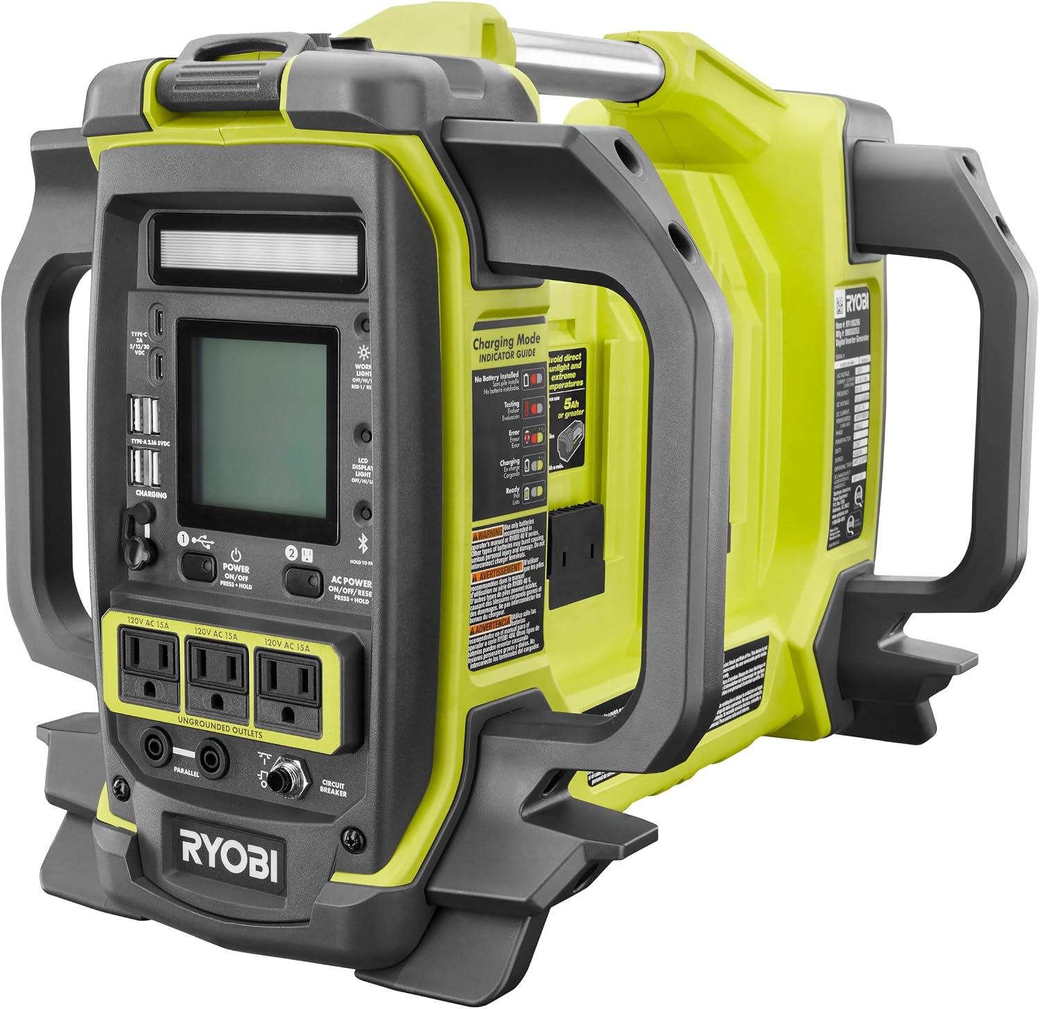 RYOBI 40V 1800-Watt Portable Battery Power Station Inverter Generator (Tool Only)