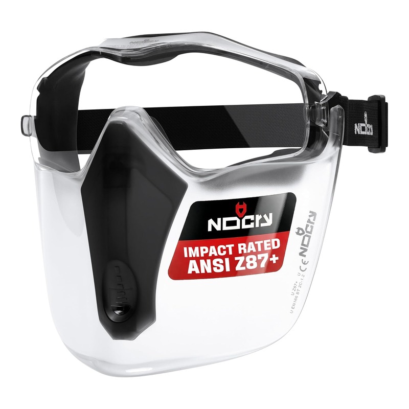NoCry Heavy-Duty Anti-Fog & Anti-Scratch Safety Face Shield (ANSI Z87.1)